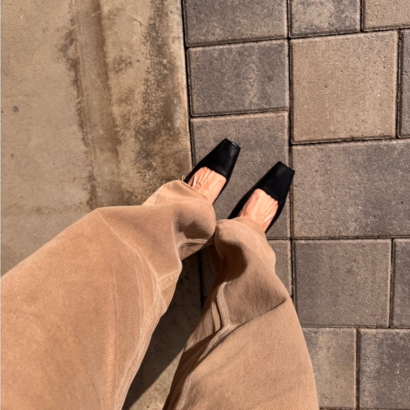 Toteme Mule Black 38 Square Toe Kitten Heel - Picture 8 of 9